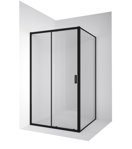 Душевой уголок Ambassador Forsa 17021217AB-120AB 120х110 стекло прозрачное профиль черный без поддона